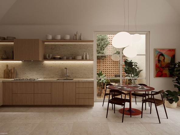 Quadrilocale storico Piacenza cucina